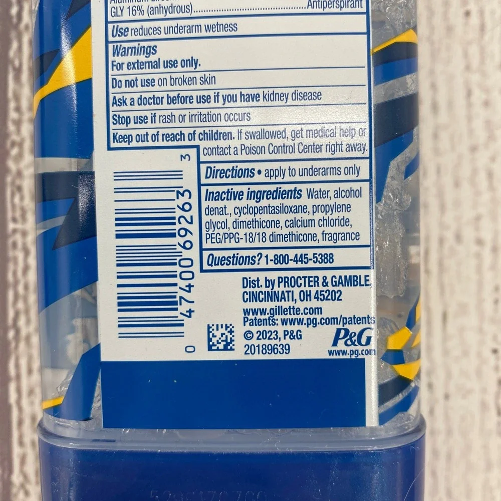 Gillette Clear Shield Deodorant Mens 3.8oz Tropical Breeze (5 Pack) Sport el